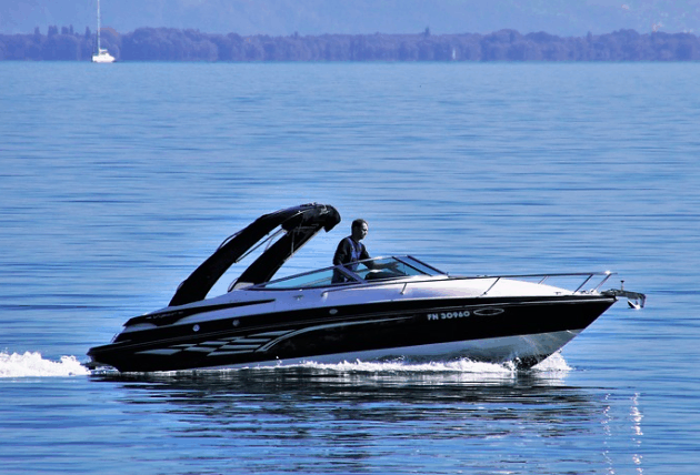Boat owner enjoying the lake.