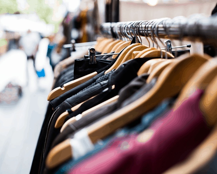 Clothing that is on sale.