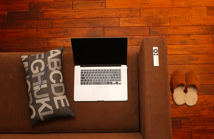 Working From Home On The Couch