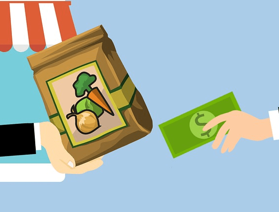 Grocery shopping without coupons.