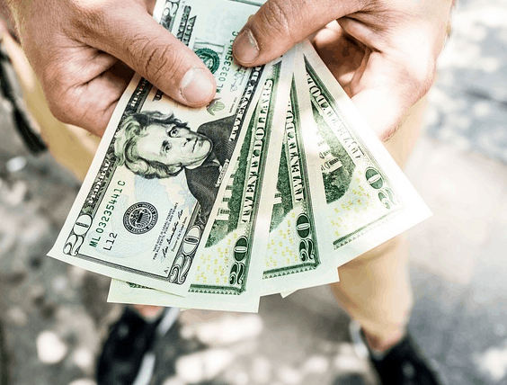 A person who got money this weekend.