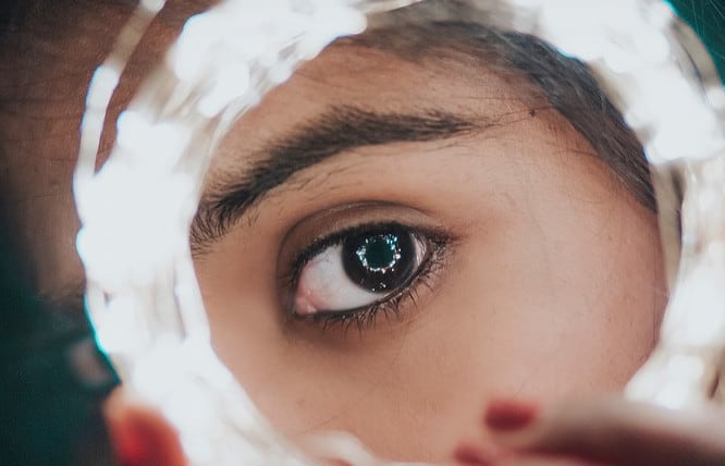 A woman considering a holiday loan.